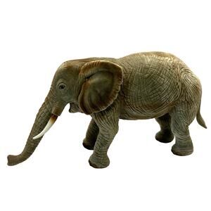 Vintage 2002 NGS Flocked Elephant Figurine